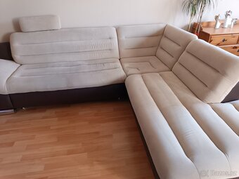 Zánovní sedačka - krémová barva - 3