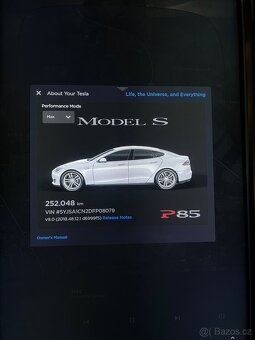 Tesla model S 85 P , 480 koní - 3