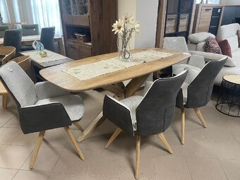Masivní jídelní stůl Mango – 180 cm, hvězdová podnož - 3