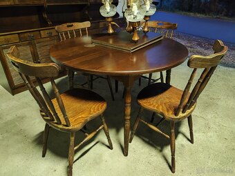 Jídelní sestava Bonanza - stůl, židle, stěna, lustr - 3