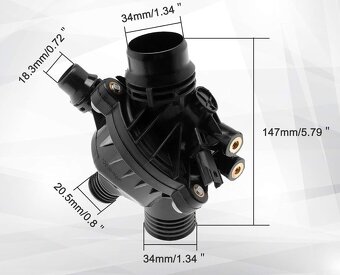 Termostat s pouzdrem, chladivo - pro vozy BMW (11537536655) - 3