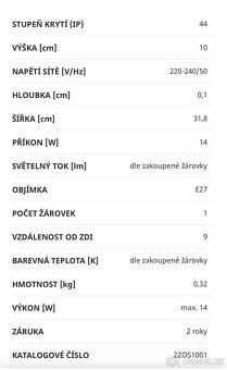 VENKOVNÍ NÁSTĚNNÉ SVÍTIDLO MADRID ČERNÁ - 3