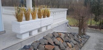 Velký květináč dr.mramor bílý 4ks - 3