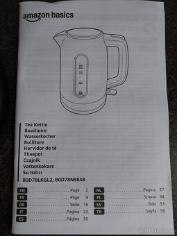 Elektrický varná konvice  1,7L - 3