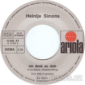 Heintje Simons – Ich Denk An Dich  (SP) - 3