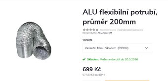 Ventilační potrubí 200mmx5metrů - 3