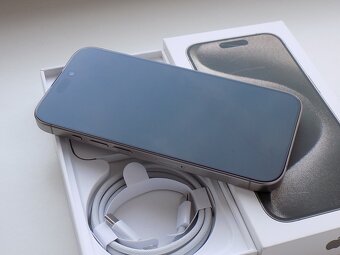 APPLE iPhone 15 Pro 128GB Přírodní titan - ZÁRUKA - TOP STAV - 3