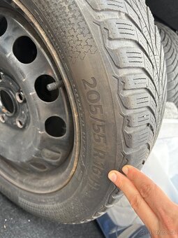 4 x plechové kola se zimní pneu 5x112 r16 - 3