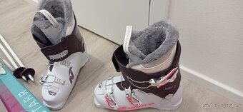 Lyže 130 cm+hůlky 105cm, lyžáky 25cm, vak,vak - 3