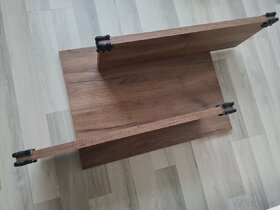 Nástěnná police top stav, dekor dřevo tmavě hnědé - 3