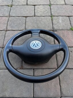 Kožený tříramenný volant pro VW Golf 4 / Bora /Passat b - 3