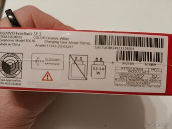 Sluchátka Huawei FreeBuds SE 2 bílá - NEROZBALENÉ - 3