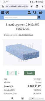 Keramické brusné segmenty 31SA 5SG36JVS Norton - - 3