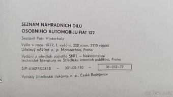 Fiat 127 seznam náhradních dílů - kniha - 3