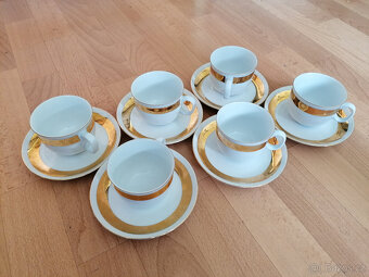 Starožitný porcelánový čajový kávový jídelní servis sada - 3