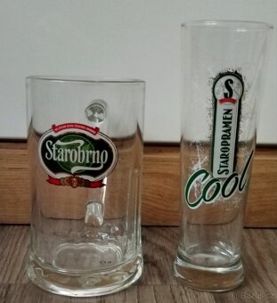 Sklenice, ušáky- Staropramen, Birell, Starobrno, Kozel - 3