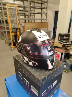 výklopná přilba CMS helmets SUC GT CAFE RACER velikost M - 3