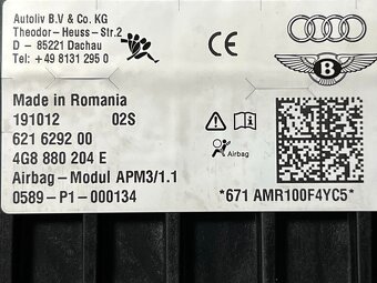 Palubní deska černá 24A 4G1857001 Audi A6 C7 4G r.v. 2013 - 3