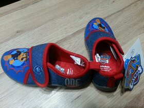Nové - KOŽENÉ boty na zip/PAW patrol pantofle. - 3