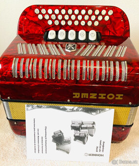 Predám krásnu heligónku/ diatonickú harmoniku Hohner NORMA D - 3