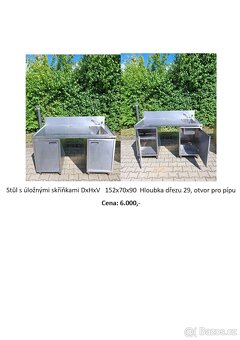 Nerezové stoly do gastroprovozu - 3