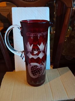 Pěkný starý broušený Džbán Egermann - 3