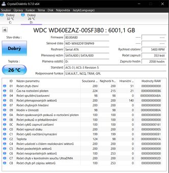 HDD 6TB WD Blue – Minimálně používaný - 3