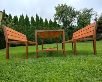 Posezení, lavička, stůl zahrada - 3