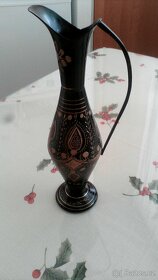 Retro - obraz,kov.váza,dekor.láhev,čaroděj,teploměr,skl.váza - 3