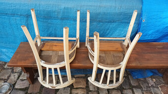 Retro židle dřevěné k renovaci - 3