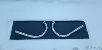 Jawa 350/354/360 Kolena Výfuku+ Matice Jawa Speciál Chrom - 3