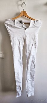 Dámské bílé skinny džíny, velikost S - 3