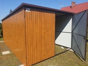 Plechová garáž - přístřešek 3x5 m - 3