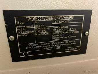 Trotec Speedy 300 Laser Co2 25 W + příslušenství + software - 3