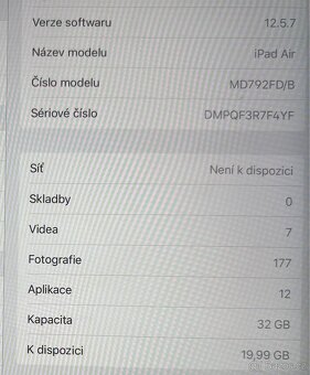 iPad Air 1. generace, model A1475, 32 gb - 3
