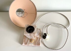 Starožitná stolní lampa Kámen závod G - 1, mramor - 3