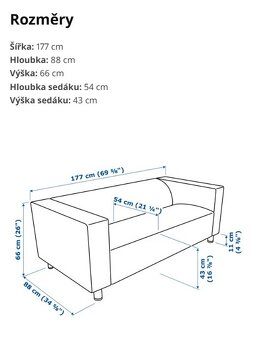 Sedačka IKEA Klippan 2 místná - 3