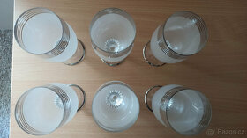 prodám větší sklenice na víno pískované s ozdobou - 6 ks - 3