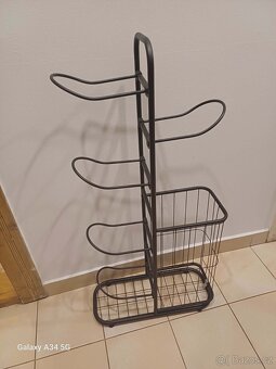 Stojan na míče s 6 policemi a košem - 3