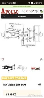 Polohovatelny drzak pro TV 37"-70" - 3