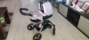 Kočárek bayer Design Style šedý/růžový - 3