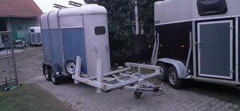 Přívěs na 2 koně IFOR WILLIAMS s platformou na kočár - 3