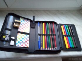 penál Herbita vybavený,vintage pouzdro - 3