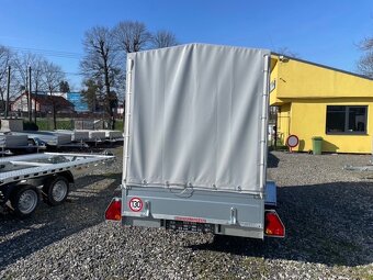 Přívěsný vozík dvouosý 345x145 cm, plachta, 750kg, 130km/h - 3