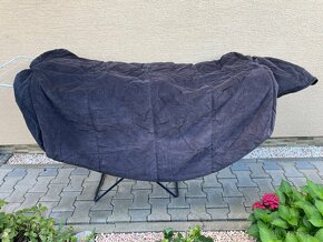 Potah na pohovku Ikea LYCKSELE černé barvy, sametový. - 3