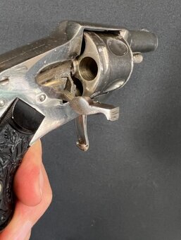 Krásný historický hammerless revolver bulldog ráže .38, 9 mm - 3
