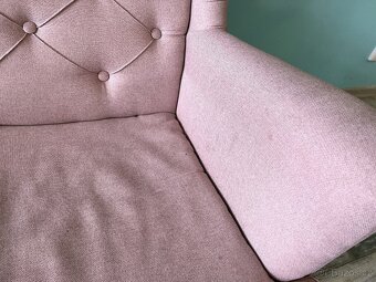 pohovka/dvojkřeslo ušák růžové - ne IKEA - 3