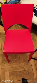 červená dizajnová Židle - 3