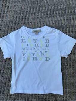 Burberry triko dětské,nápis, 12m,80cm,bílé,Praha - 3