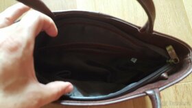 Nová krásná hnědá kožená kabelka - 3